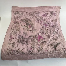 Vintage Scarf Missouri River Bridge Chamberlain SD South Dakota Pink Rodeo