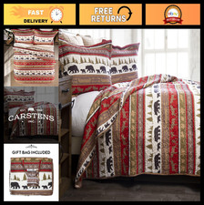Rustic Cabin 3-Piece Bedding Set, Microfiber Quilt Pillow Shams, Full/Queen