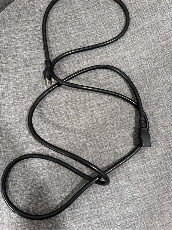 3-Prong Power Cord 6’ Black UL SVT 75*C 3x0.324mm FT2 VW-1 18AWG, 10A, 125V 70”