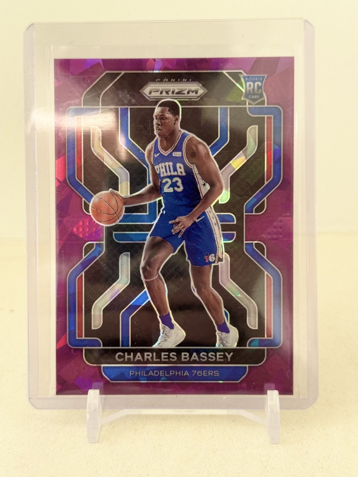 2021-22 Panini Prizm - Charles Bassey #304 Purple Ice Prizm (RC) /149 76ers