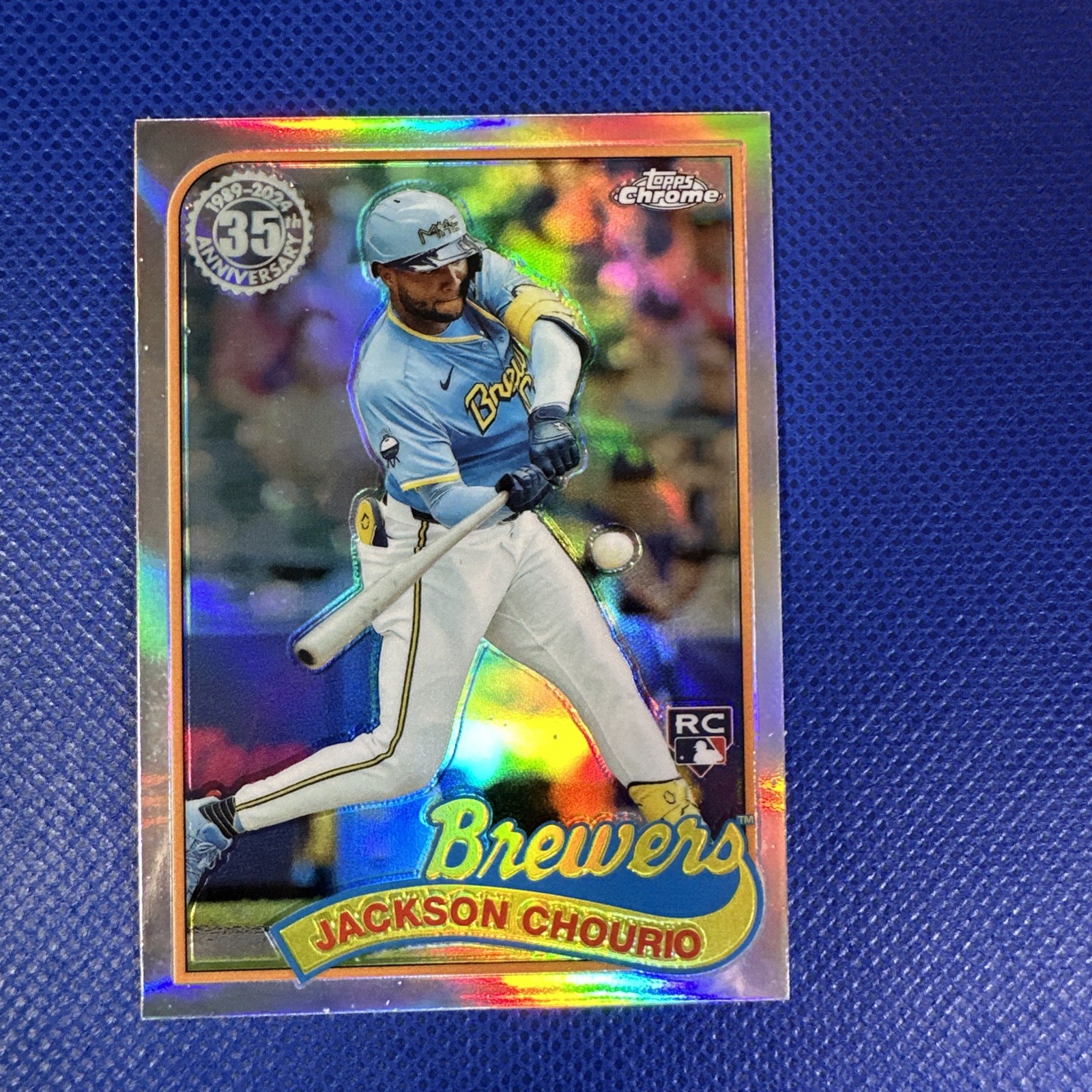 Jackson Chourio 2024 Topps Chrome Update 1989 Topps Refractor #89CU-4 RC