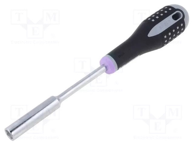 Bahco Violett Schraubenzieher, Ergo Steckschlüssel Für Sechskantschrauben Mit Langer Aufnahme Und Gummigriff, 10 Mm X 125 Mm (6-Kant) - Bild 2