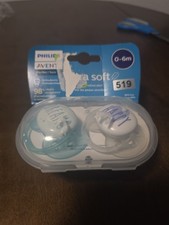 Philips Avent Ultra Soft 2 Pacifiers, 0-6 Mon...