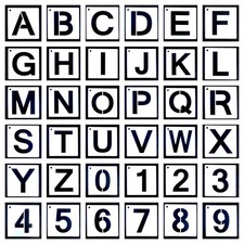 Letter Stencils Kits 36Pcs 4 Inch Reusable Numbers Stencils Templates for Journ