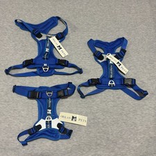 NWT Dog Lg-M-Sm Harness with 2 Metal clip Reflective Handle Blue Pink Purple