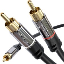 KabelDirekt   RCA/Phono Y Cable   20ft Long   1 to 2 RCA/Phono, 20 Feet