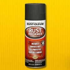 Automotive Flat Black Finish Rust Converter Rust Reformer Spray Coat 10 oz
