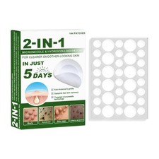 Microneedle Hydrocolloid Patches 144 Pieces 2 in 1 for Clearer Smoother-Looking