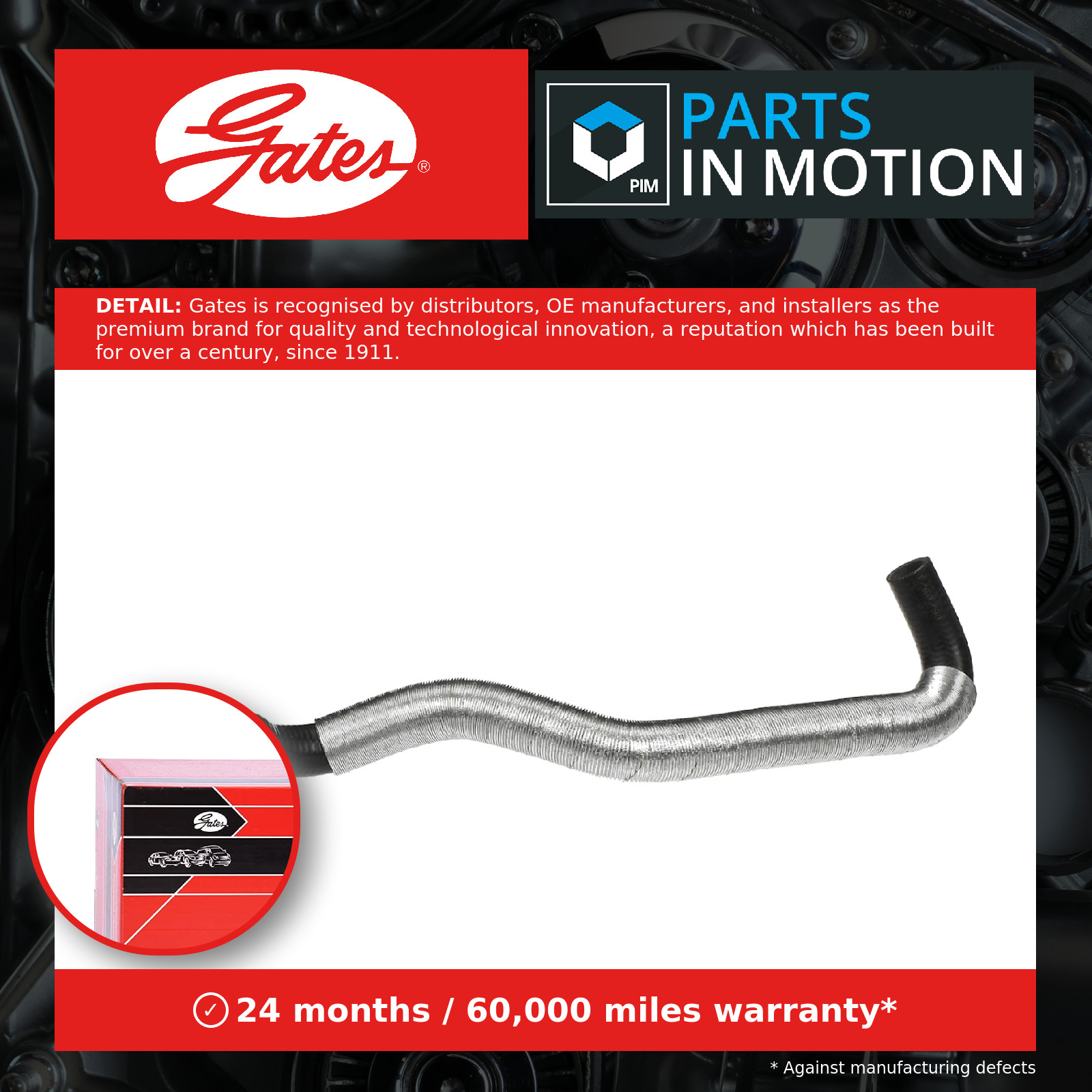 Heater Hose 502mm Pipe Length Fits Volvo C30 C70 S40 V40 V50 GATES 02-1812 - Image 14