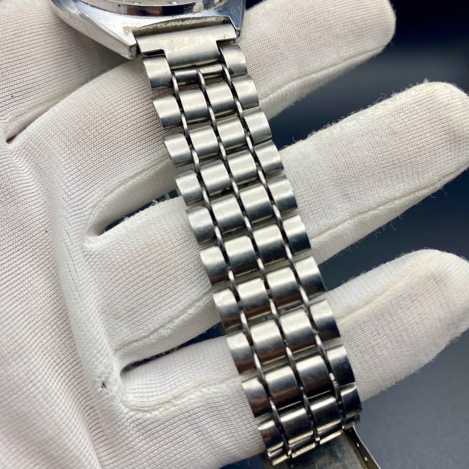 Reloj retro automático vintage OSCO suizo años 70 para hombre tono plateado Foto 2 de 4