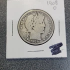 1908 Barber Half Dollar 50C Silver Circulated New Orleans 0.9 Fine Silver  #376