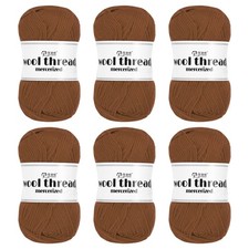 100 Wool Yarn,6 Skeins of 300g/10.58oz Per Skein 50g/109yards /Light Gray