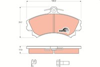 GDB1584 TRW Bremsbelagsatz, Scheibenbremse FüR Haima (Faw),Mitsubishi,Smart