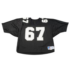 Vintage Russell Athletic Football Jersey Mens XL Black Mesh Number 67 USA Made