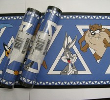 Looney Tunes Wallpaper Border 3 Rolls 5 Yd Ea 15 Yards Total Vtg 1995 Imperial