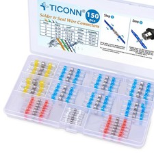 150 PCS Solder Seal Wire Connectors, Heat Shrink Butt Connectors, Waterproof ...