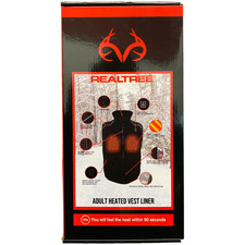 Realtree Adult Heated Vest Liner with Rechargeable Power Bank, Black