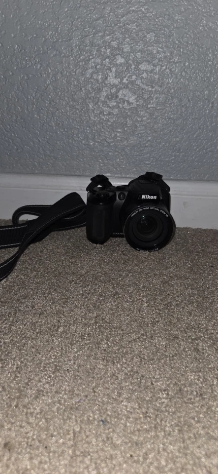 Cámara digital Nikon COOLPIX L310 negra zoom ancho 14,1 MP batería corrosión Foto 2 de 4