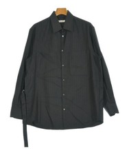 VALENTINO Casual Shirts BlackxGray Stripe Pattern 39 Approx. M 2200652612073