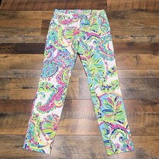 Lilly Pulitzer Callahan Pants 2 Floral Print Low Rise Stretch