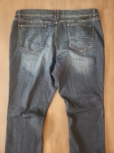 NY&C Low Rise Skinny Leg Size 16 / 33 Women's Jeans Quality Blue Denim Retro Y2k - Picture 9 of 12