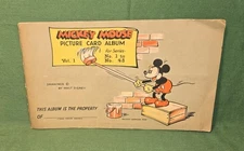 1935 Mickey Mouse Card Album Cover Only, Walt Disney Vol. 1, #1 - 48 Bubble Gum