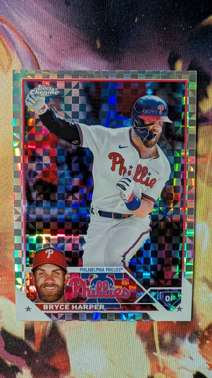 2023 Topps Chrome - Bryce Harper #3 X-Fractor