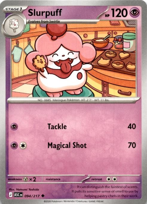 Slurpuff 094/217 Uncommon Ascended Heroes Pokemon Near Mint