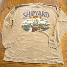 Shipyard Brewing Co. Export Portland Maine Breweriana Long Sleeve Shirt Size M