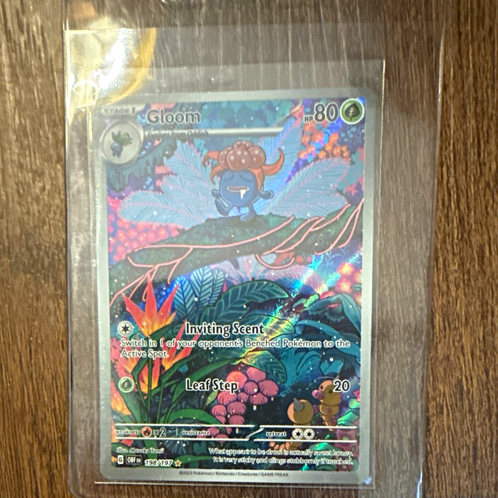 Pokemon Co Gloom 198/197 SV03 Obsidian Flames Holo Illus Rare Eng 2023 80 HP
