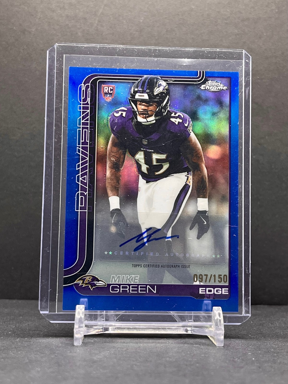 2025 Chrome Mike Green #376 Blue Refractor /150