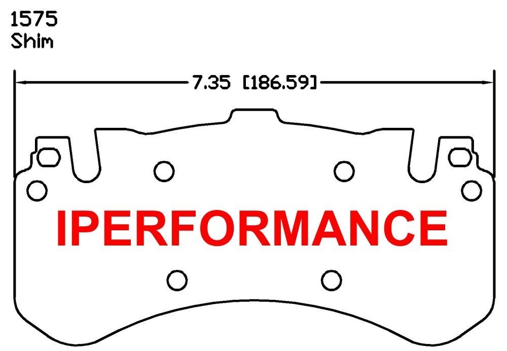 Titanium Brake Pad Shim Heat Shield Set for Bentley Cont GT 11-, Mulsanne; Cer F