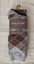 2 Pack Gold Toe Socks Shoe Sz 6 - 12 1/2, 1 Black, 1 Multi, Poly/Nylon/Spandex