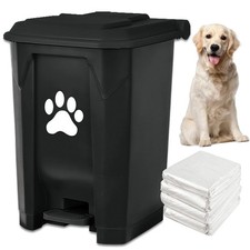 tebiete Dog Poop Trash Can Outdoors Pet Waste Station with Lid Dog Waste Disp...