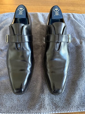 Scarpa Uomo Sutor Mantellassi, Nera, Monk Strap, Taglia 12 Fatta a Mano in Italia