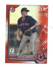 2022 Bowman 1ST Edition #BD-113 JUSTIN CAMPBELL 1st Bowman ORANGE FOIL /25 Y628