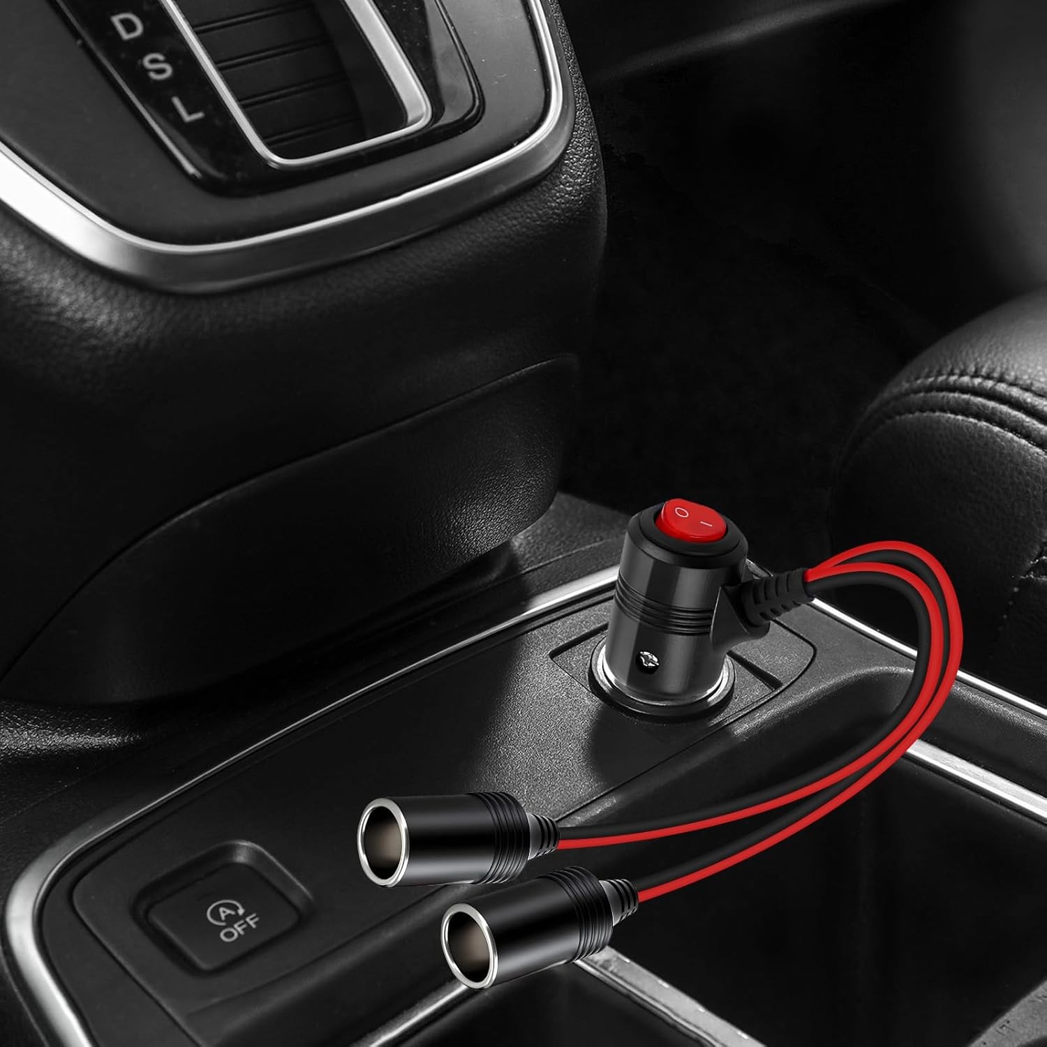 Herfair Car Cigarette Lighter Splitter,2-Socket Cigarette Lighter Adapter Extens