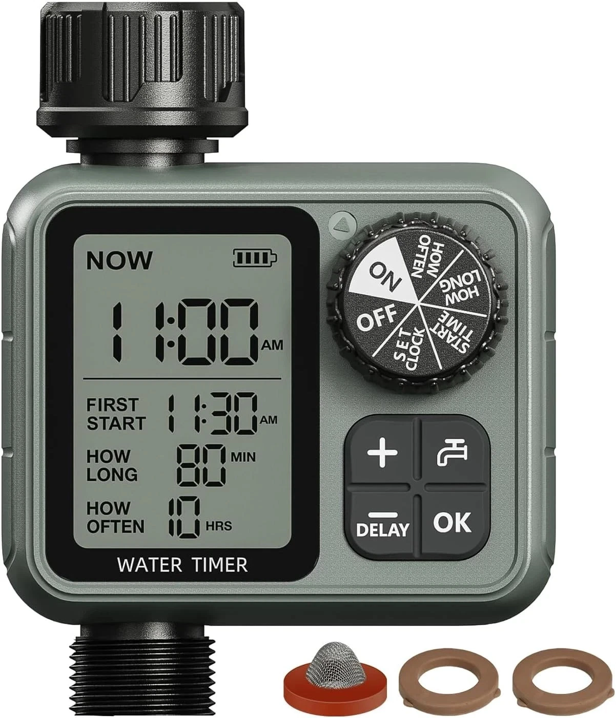 Programmable Garden Hose Timer with Auto Manual Rain Delay – 3/4 Inch Hose