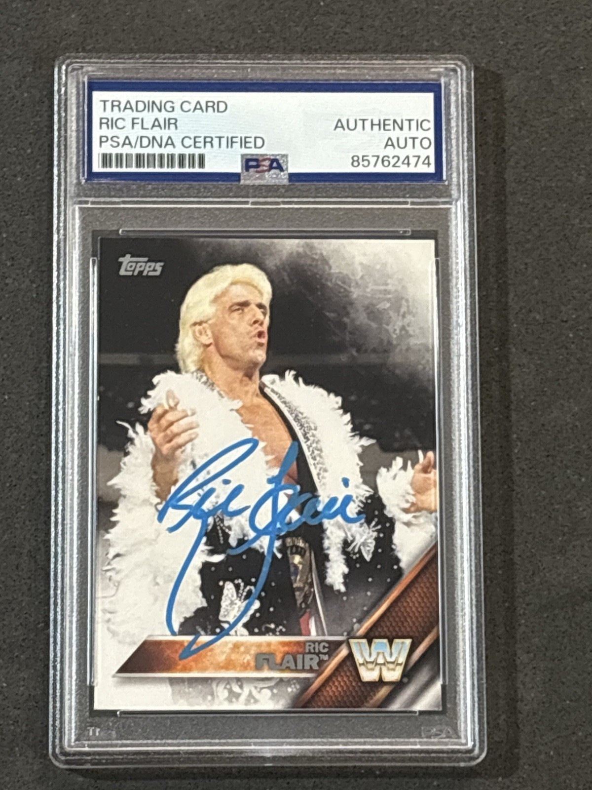 RIC FLAIR 2016 TOPPS WWE SIGNED AUTOGRAPHED CARD PSA/DNA CERTIFIED