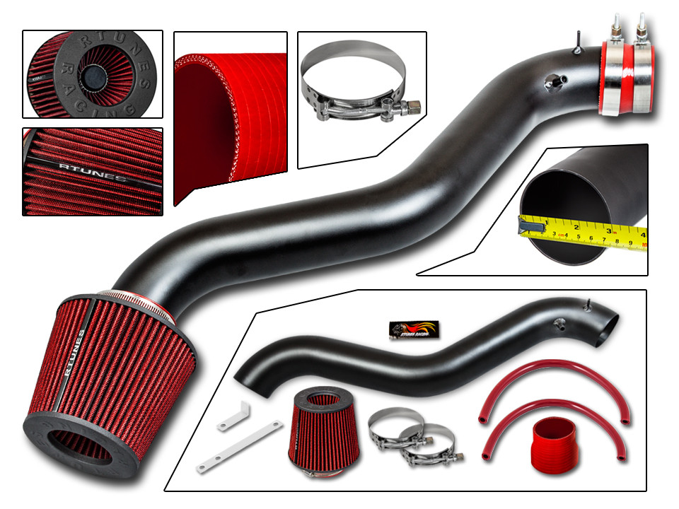 RTunes Racing Ram Air Intake Kit + Filter For 1992-1996 Prelude 2.2L 2.3L L4
