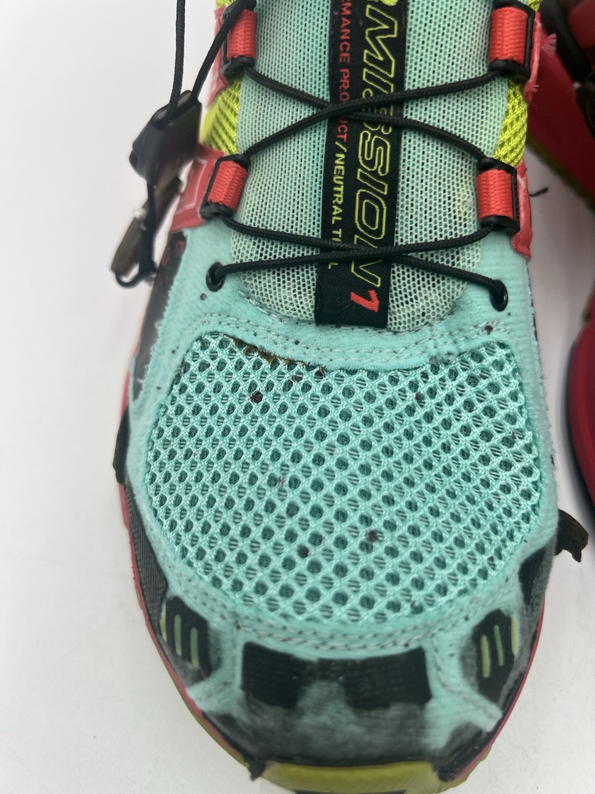 Scarpe da trail running Salomon XR Mission 1 128431 da donna taglia 8 5 ha segni di usura