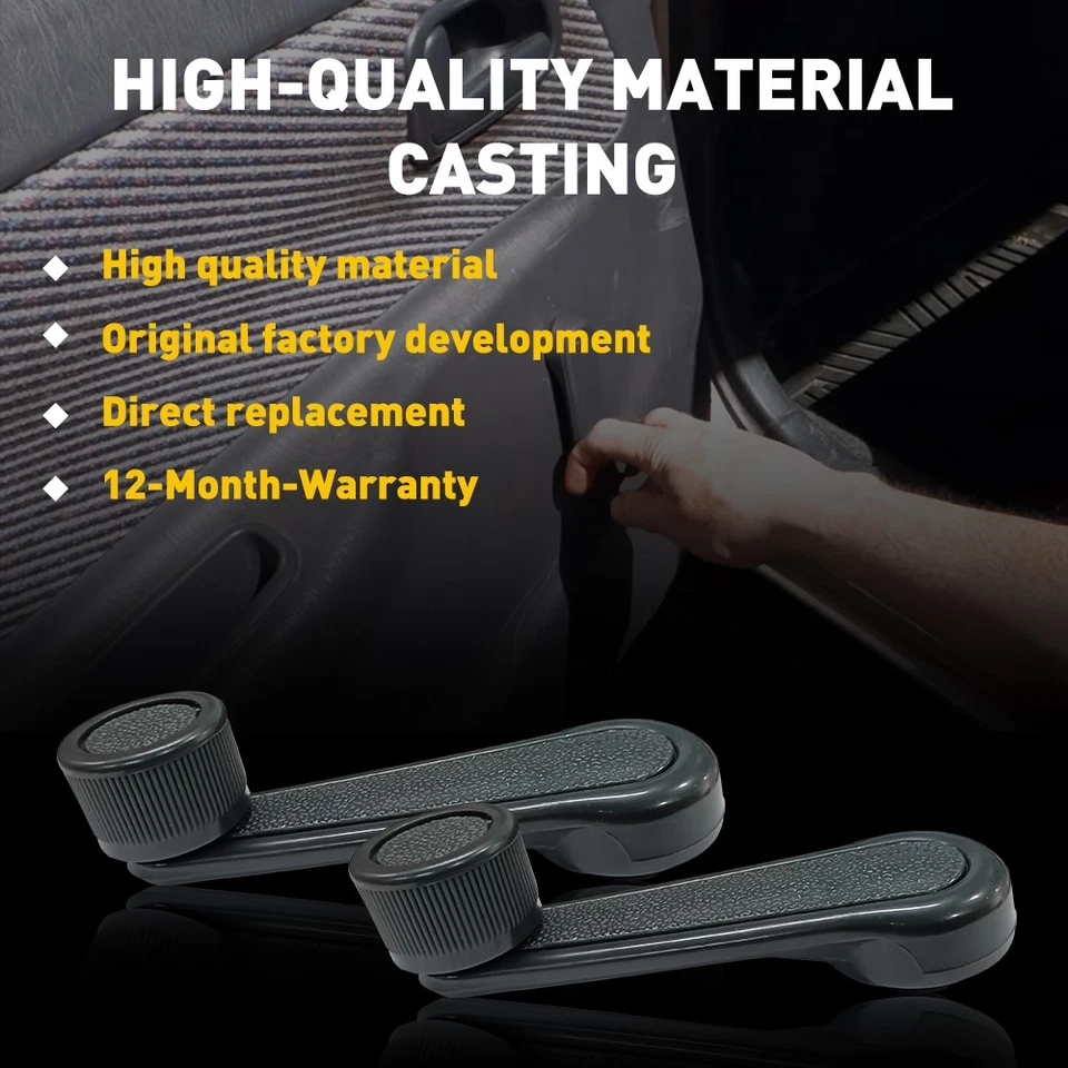 2 NEW Manual Window Crank Handles Gray for Toyota T100 Tacoma Corolla 4Runner FZ Foto 4 de 4