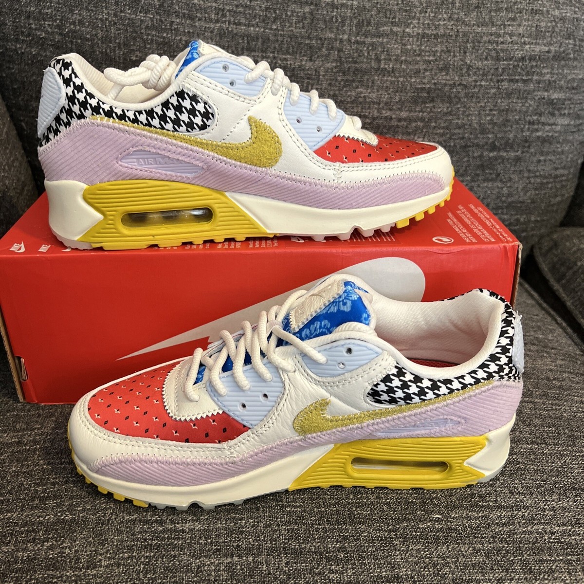Nike Air Max 90 Patchwork Women's Size 7.5 Multicolor DM8075