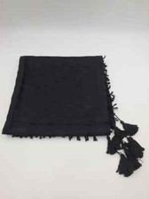 Palestine Dark Black Keffiyeh Kufiyah Scarf 125x125 Traditional Tasseled Gift