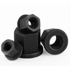 1PCS M27 10.9 Black Zinc Flange Pressure Plate Nut With Washer Hex Enlarged Nut