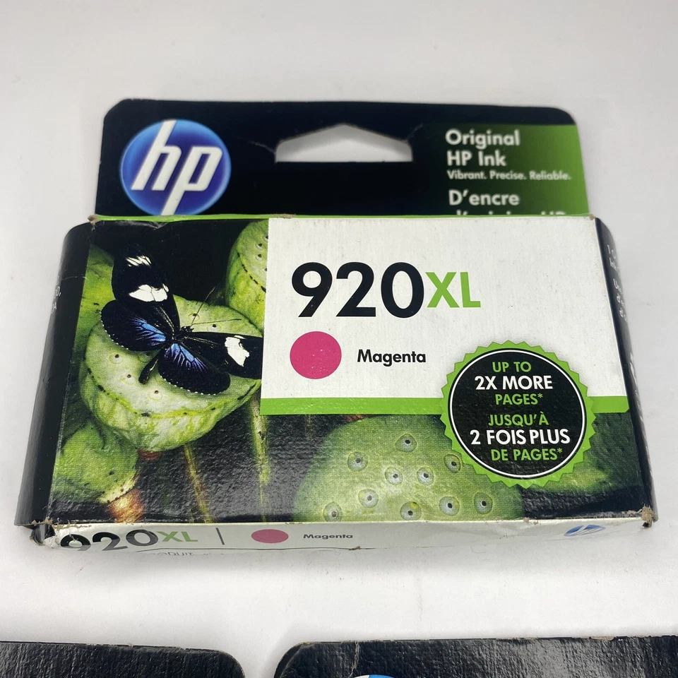 3 NEW HP 920XL HIGH YIELD Ink Cartridges XL Cyan, XL Magenta, XL Yellow EXP 2022 - Image 3 of 4