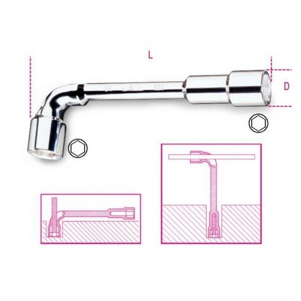 Beta 933 Metric Angled L Shaped Socket Wrench 22mm