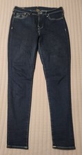 TRUE RELIGION HALLE WOMEN'S HIGH RISE SUPER SKINNY DARK BLUE JEANS SIZE 28