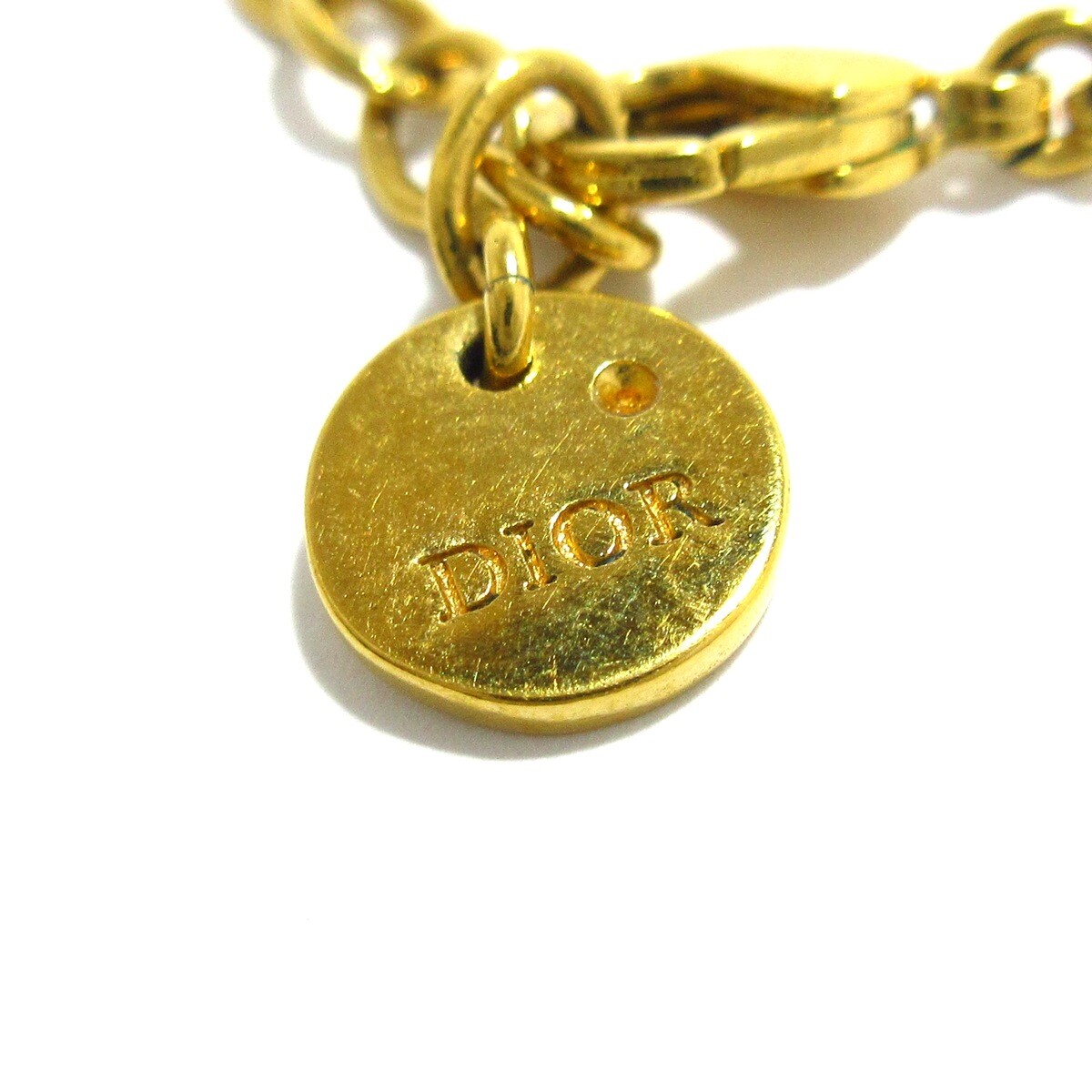 Auth DIOR/ChristianDior Petit CD Necklace N1390PTCRS_D301 Cream  