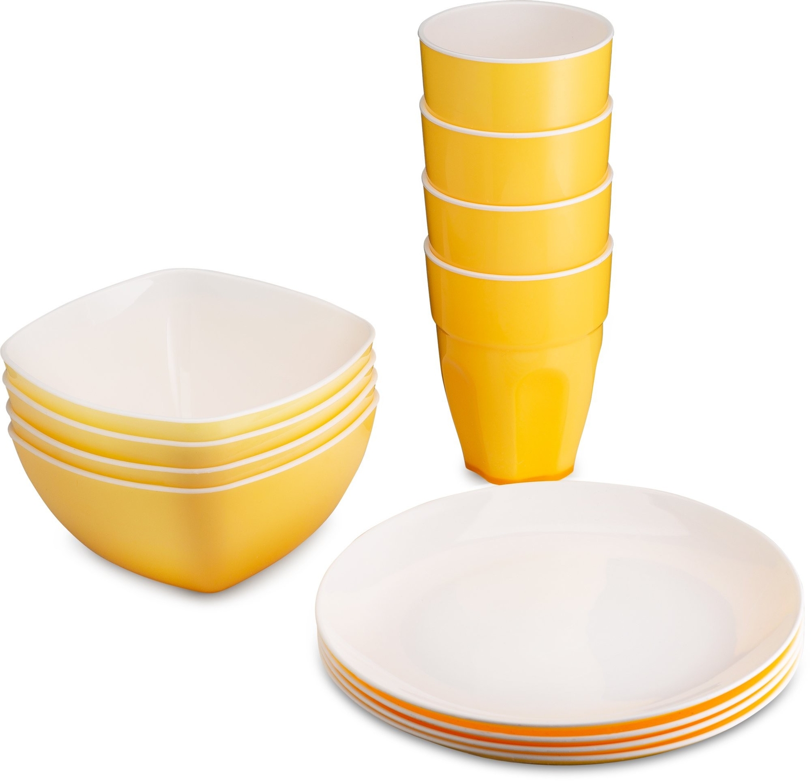 Reusable Plastic Party Dinnerware Set(12pcs) Ideal For Kids 